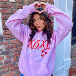 Be Mine Hoodie Sweatshirt Soft Pink